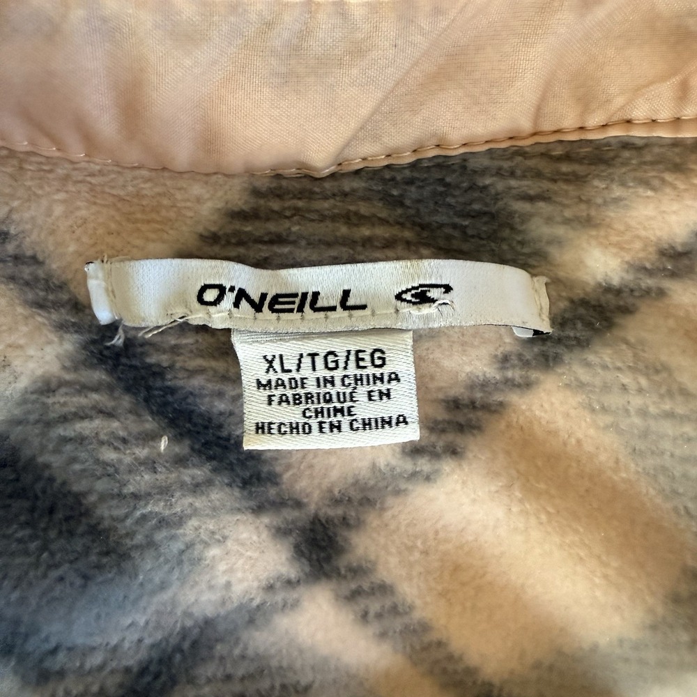 O'Neil Flannel Pink Plaid Snaps Shirt Sz XL Long Sleeve Cotton Blend Beach - Picture 4 of 12
